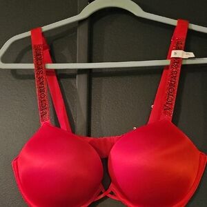 Victoria's Secret Scarlet Bra with Logo Straps